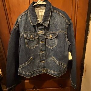 Old Navy Dark Blue Jean Jacket - XL